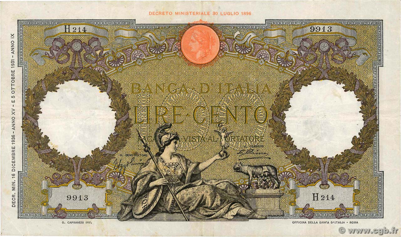 Moneta da 100 lire rara con dettagli visibili, ideale per collezionisti e appassionati di numismatica.